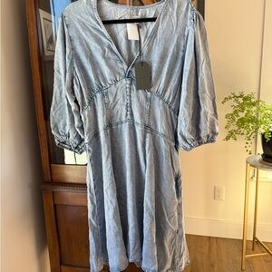 All Saints Light Blue Midi Dress